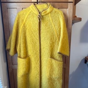 Vintage Mohair coat, Golden Yellow, one size fits all
